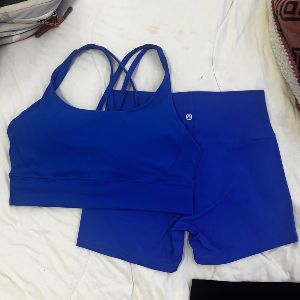 lululemon athletica Blue Bike Shorts